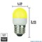 SUNLITE 0.5w Tubular T10 Yellow LED Medium Screw In Base Bulb
